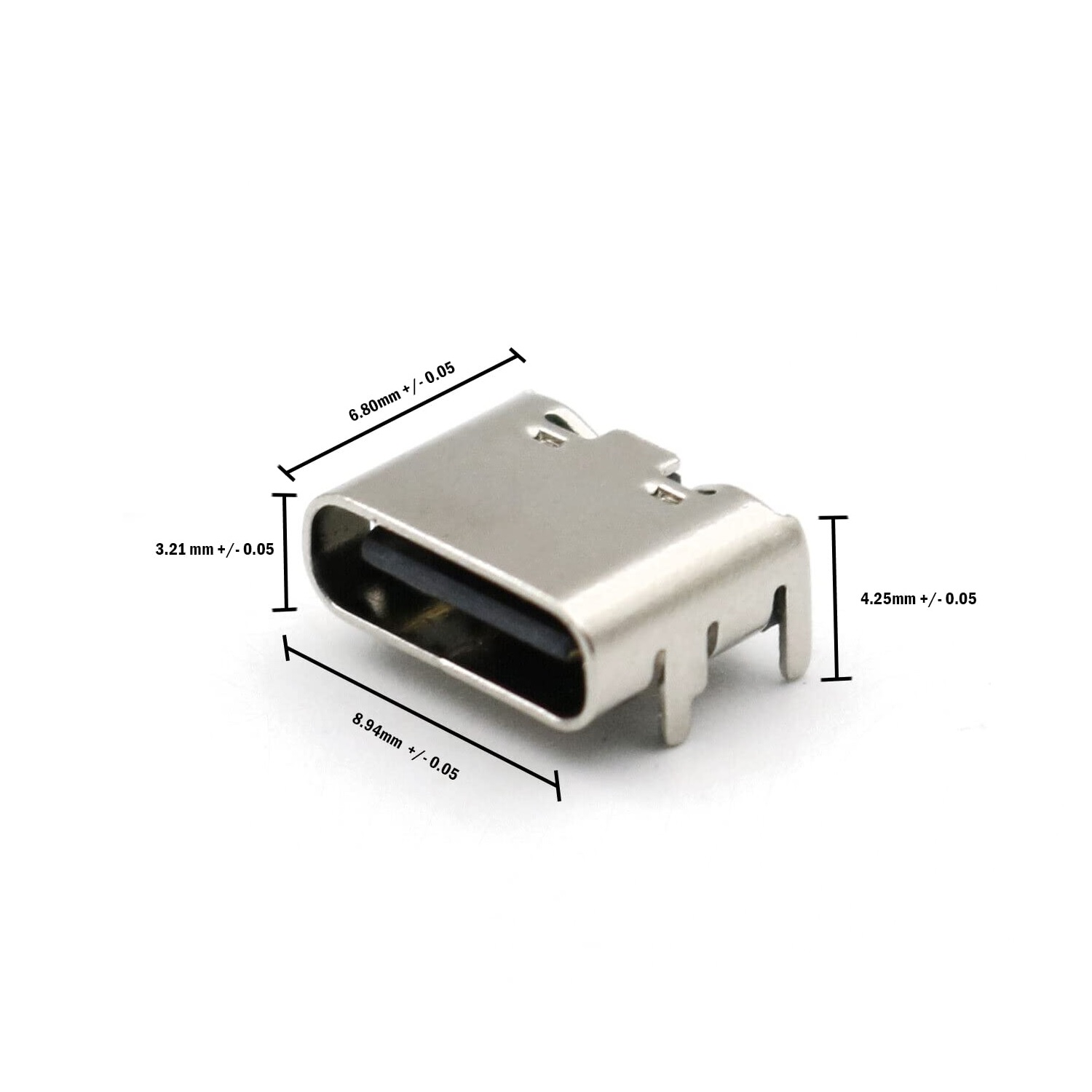 کانکتور USB مادگی Type C شش پین SMD - Image 2